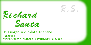 richard santa business card